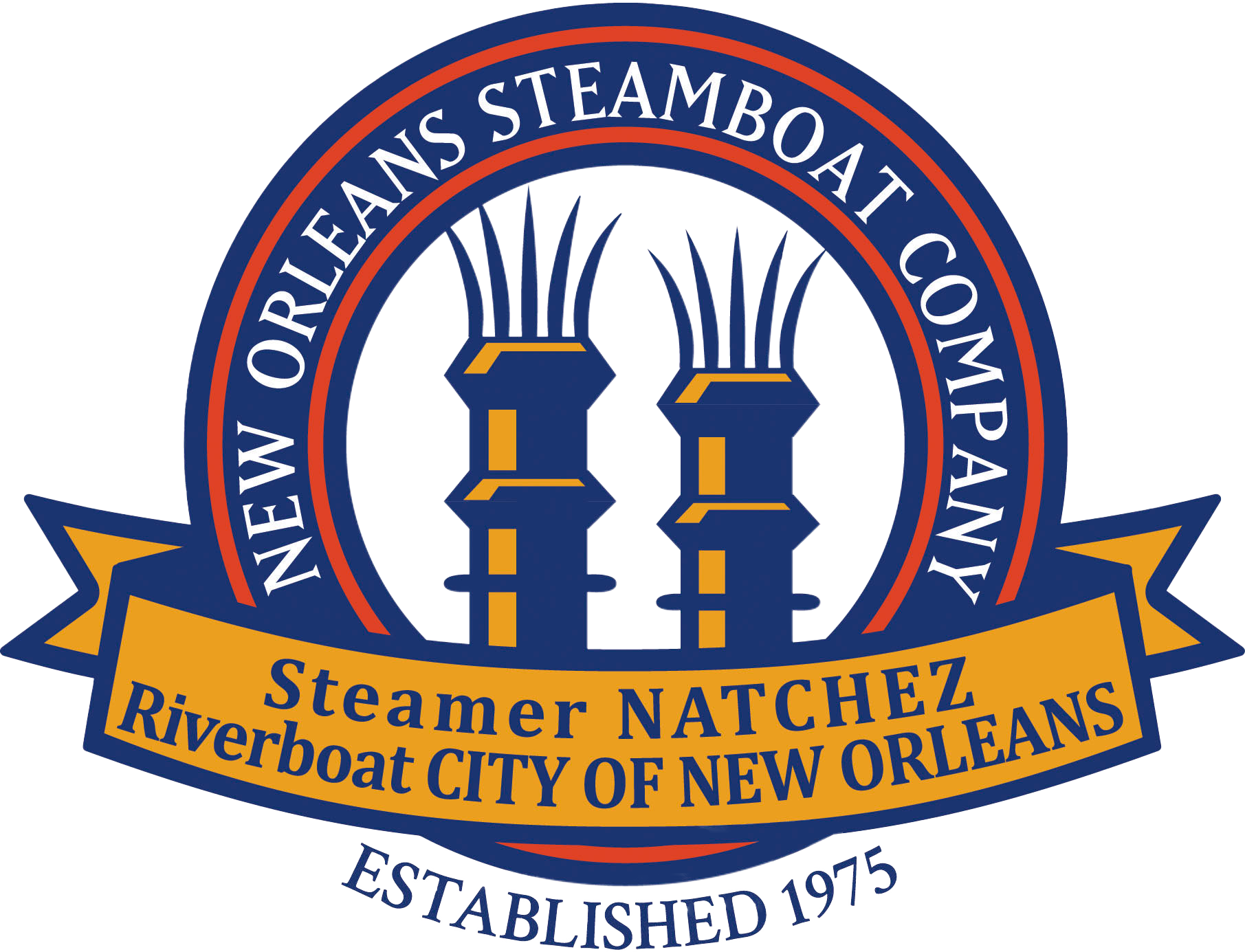 New Orleans Steamboat Company Logo_White Circle No Background New Orleans Steam Boat Company